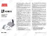 Предварительный просмотр 1 страницы DEFA 420831 Fitting Instructions