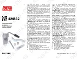 Предварительный просмотр 1 страницы DEFA 420832 Fitting Instructions