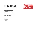 Предварительный просмотр 1 страницы DEFA Base Unit PRO Installer Manual