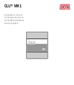 DEFA CLU MK1 Installation Manual предпросмотр