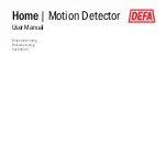 DEFA Home Motion Detector User Manual предпросмотр