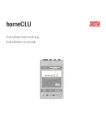 DEFA homeCLU Installation Manual предпросмотр