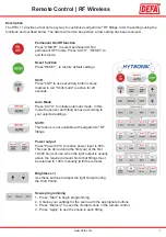 Предварительный просмотр 7 страницы DEFA LedgeCircle RF Manual