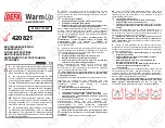 Предварительный просмотр 1 страницы DEFA WarmUp 420821 Fitting Instructions