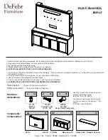 Предварительный просмотр 1 страницы DeFehr Hutch Assembly Bahut Assembly