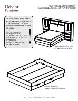 Preview for 1 page of DeFehr PLATFORM BED Assembly