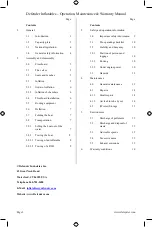 Preview for 2 page of Defender 380 Operation, Maintenance & Warranty Manual