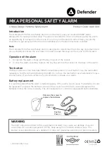 Preview for 1 page of Defender AL00004 Quick Start Manual