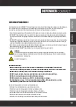 Preview for 13 page of Defender COMPACT User Manual