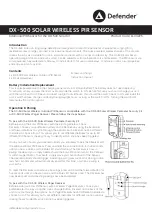 Defender DX-500 Quick Manual preview