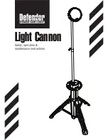 Preview for 1 page of Defender LIGHT CANNON Safety, Operation & Maintenance Instructions