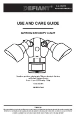 Предварительный просмотр 1 страницы Defiant 702957 Use And Care Manual