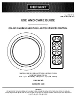 Defiant H-86RF-RGB-3PK Use And Care Manual preview