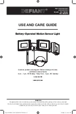 Defiant HD-1895-BZ Use And Care Manual preview