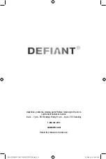 Preview for 11 page of Defiant HD-1895-BZ Use And Care Manual