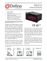 Preview for 1 page of Define Instruments Merlin Manual