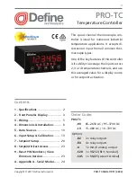 Define Instruments PRO-TC-HV Manual preview