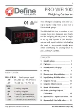 Define Instruments PRO-WEI100 Manual preview