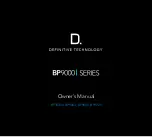 Definitive Technology BP9000 SERIES Owner'S Manual preview