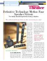 Preview for 1 page of Definitive Technology HT1004 Brochure & Specs