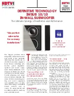 Definitive Technology IWSub IWSub 10-10 Brochure preview