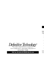 Preview for 12 page of Definitive Technology Mythos Eight Ower'S Manual