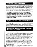 Preview for 2 page of Definitive Technology Mythos Gem XL Owner'S Manual