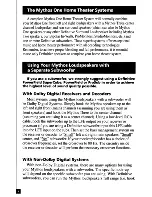 Preview for 8 page of Definitive Technology Mythos One Owner'S Manual