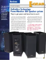 Предварительный просмотр 1 страницы Definitive Technology PowerMonitor 500 Brochure