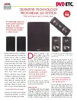 Preview for 1 page of Definitive Technology ProCinema 60 Brochure