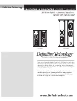 Definitive Technology SR-8040BP Owner'S Manual preview