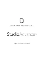 Preview for 22 page of Definitive Technology StudioAdvance Setup Manual