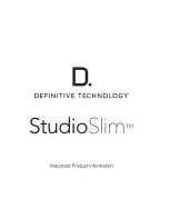 Предварительный просмотр 19 страницы Definitive Technology StudioSlim Setup Manual