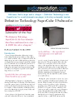 Preview for 1 page of Definitive Technology SuperCube I Brochure