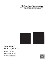 Definitive Technology SuperCube SC 4000 Owner'S Manual предпросмотр