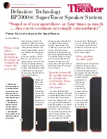 Definitive Technology SuperTower BP7000SC Brochure preview