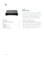 Предварительный просмотр 2 страницы Definitive Technology W Amp Owner'S Manual