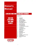 Preview for 1 page of Defy 600 EMBW Owner'S Manual