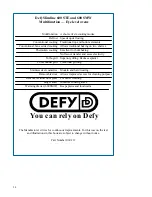 Preview for 14 page of Defy 600 SMW Owner'S Manual