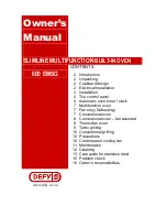 Предварительный просмотр 1 страницы Defy 600EMSG Owner'S Manual