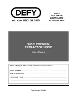 Предварительный просмотр 1 страницы Defy 900 C PREMIUM User Manual