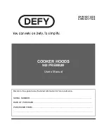 Preview for 1 page of Defy 900 Premium User Manual