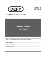 Preview for 1 page of Defy 9215 TS User Manual