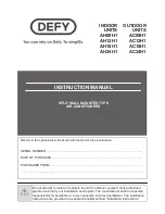 Defy AC09H1 Instruction Manual предпросмотр