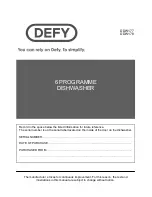 Defy DDW175 User Manual preview