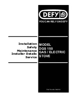 Предварительный просмотр 1 страницы Defy DGS 150 Installation And Service Manual