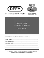 Defy DGS159 User Manual preview