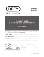 Preview for 1 page of Defy DHD400 User Manual