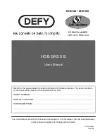 Defy DHG128 User Manual preview