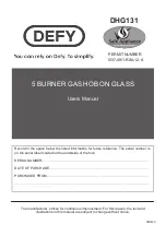 Defy DHG131 User Manual preview